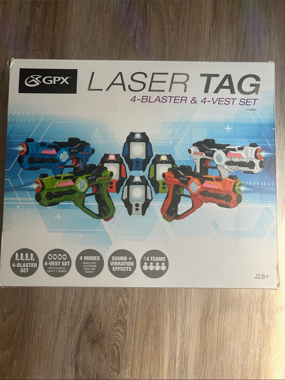 GPX Laser Tag 4-Blaster & 4-Vest Set - Multi Color